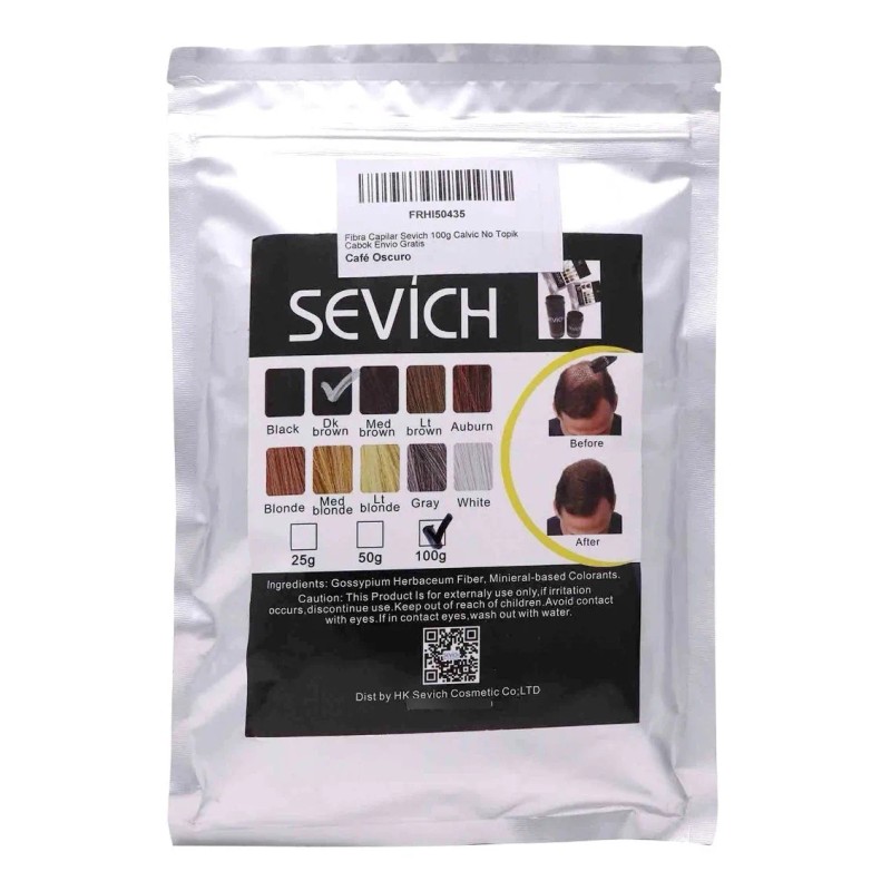 Sevich Fibra Capilar 100 Grs. Disminuye Calvicie Peluca Cabello.... Envio