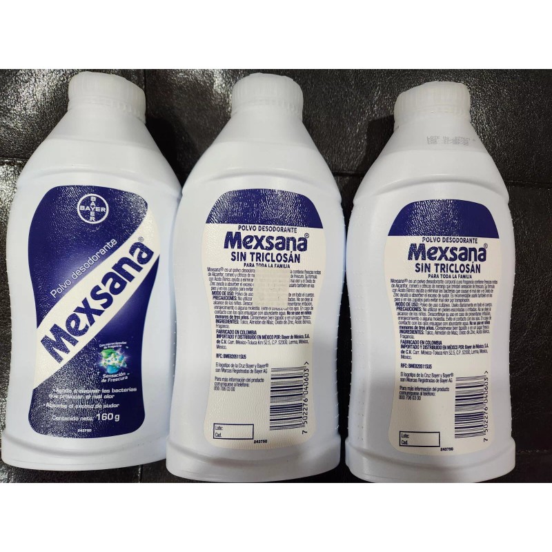 Bayer 3 PACK MEXSANA BAYER DEODORANT POWDER 5.6 OZ EACH
