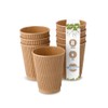 BIOZOYG 25 x Insulated Paper Cups, 300 ml / 12