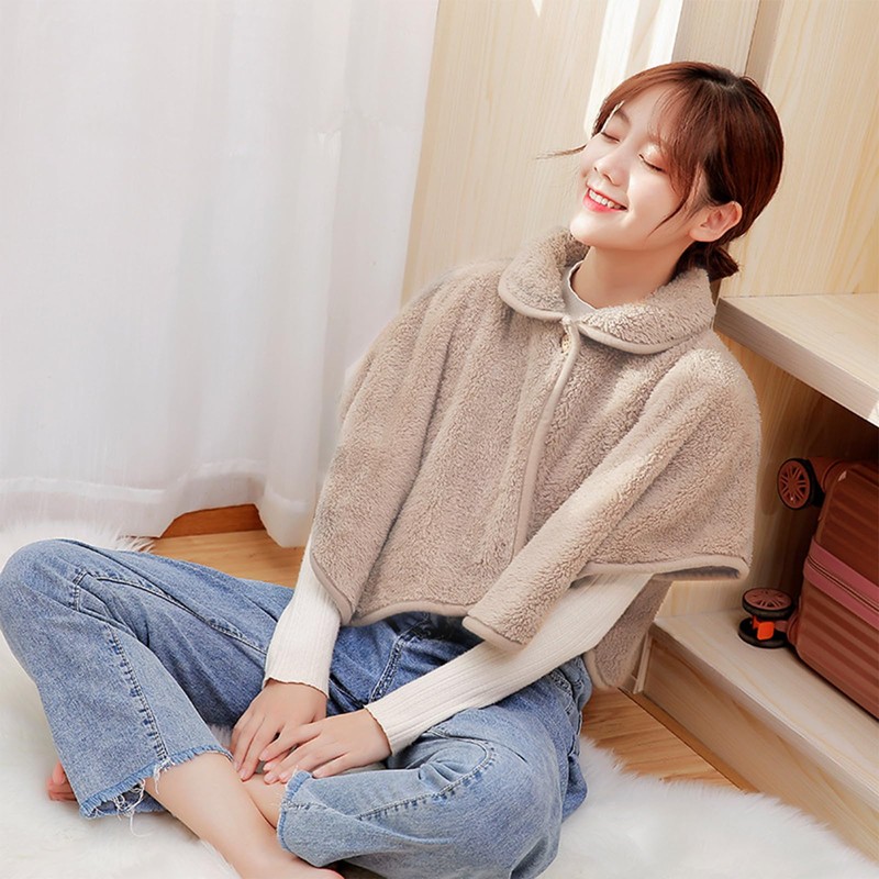 Afindern Wearable Blanket Shoulder Pad Cold Protection Fluffy Lightweight Warm