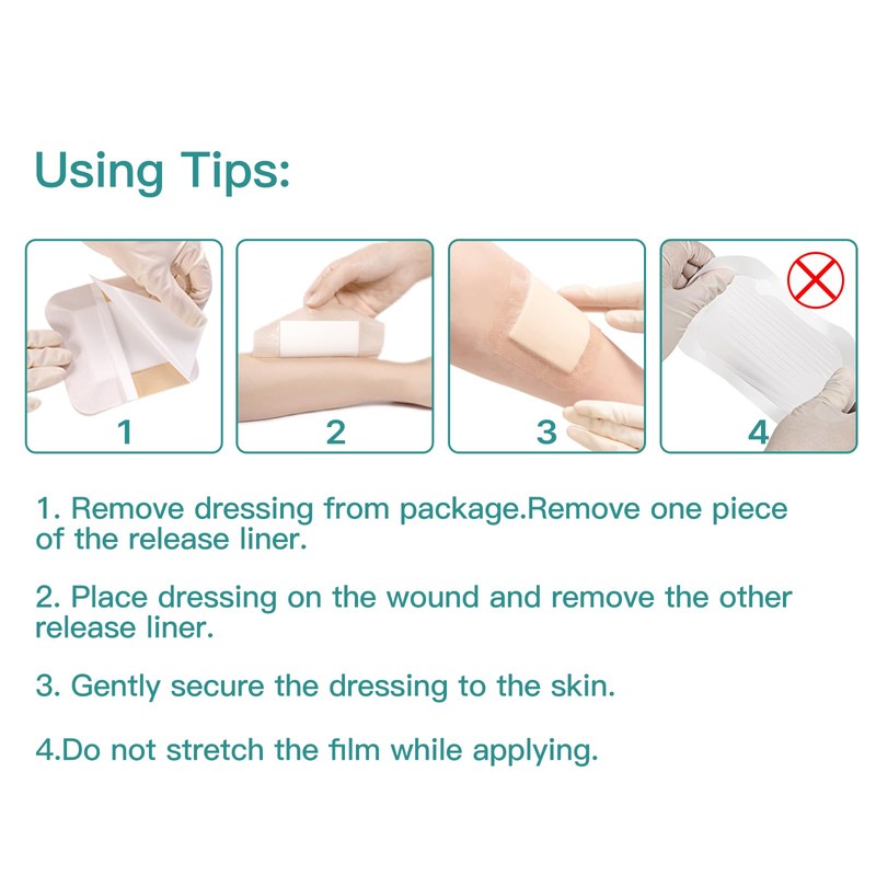 Dimora Silicone Foam Dressing with Border Adhesive 4"x4" Wound Dressing