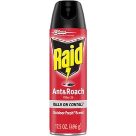 Raid Ant & Roach Killer Spray for Listed Bugs, Keeps Killing for Weeks, Fresh Scent, 17.5 oz (Case of 12)