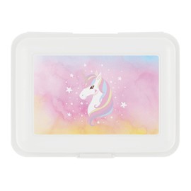 Baagl Children's Lunch Box for School - Lunch Box for Girls, Boys, Nursery - Lunch Box, Lunch Box, Snack Box (Rainbow Unicorn)