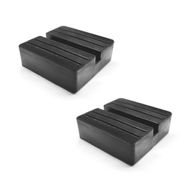 SHMZK 2 PCS Jack Rubber Pad, Square Floor Jack Pad Adapter Vehicle Repair Tool Universal for Car Lift, Anti-Slip Slotted Frame Heavy Duty Rubber Frame Rail Protector, Car Accessories