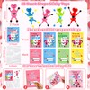 28 Pack Kids Valentiens Day Cards with Heart Shape Sticky