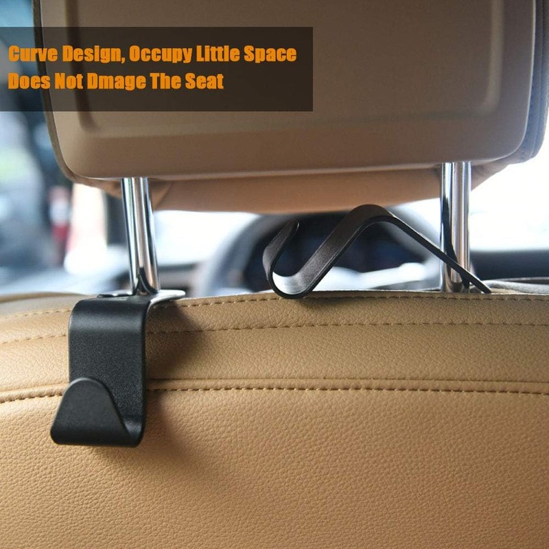 URAQT Auto Hooks, 6 pack Car Storage Hooks Back Seat