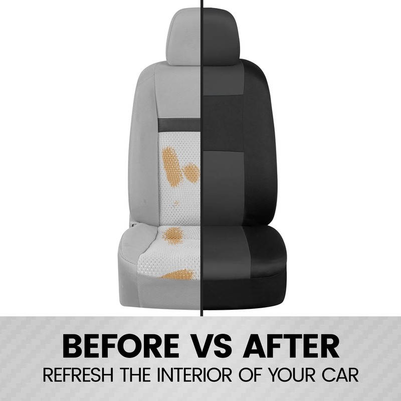 BDK PolyPro Car Seat Covers Full Set in Charcoal on