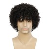 Salaibs Brown Curly Afro Wig for Men Short Fluffy Rocker