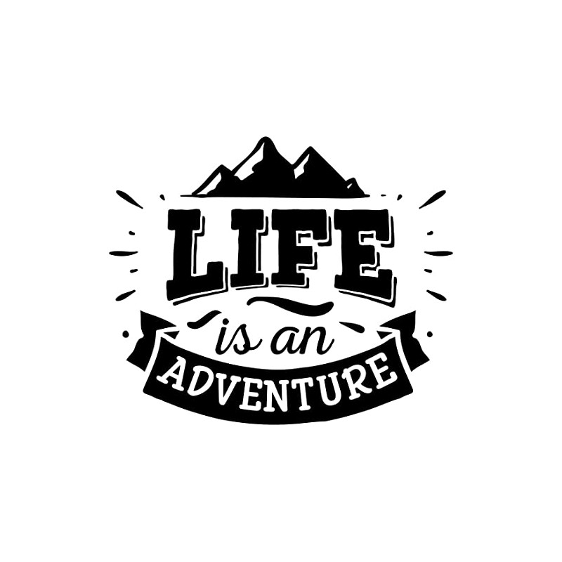 Samunshi® Life Is An Adventure Lettering Sticker Car Sticker Windscreen