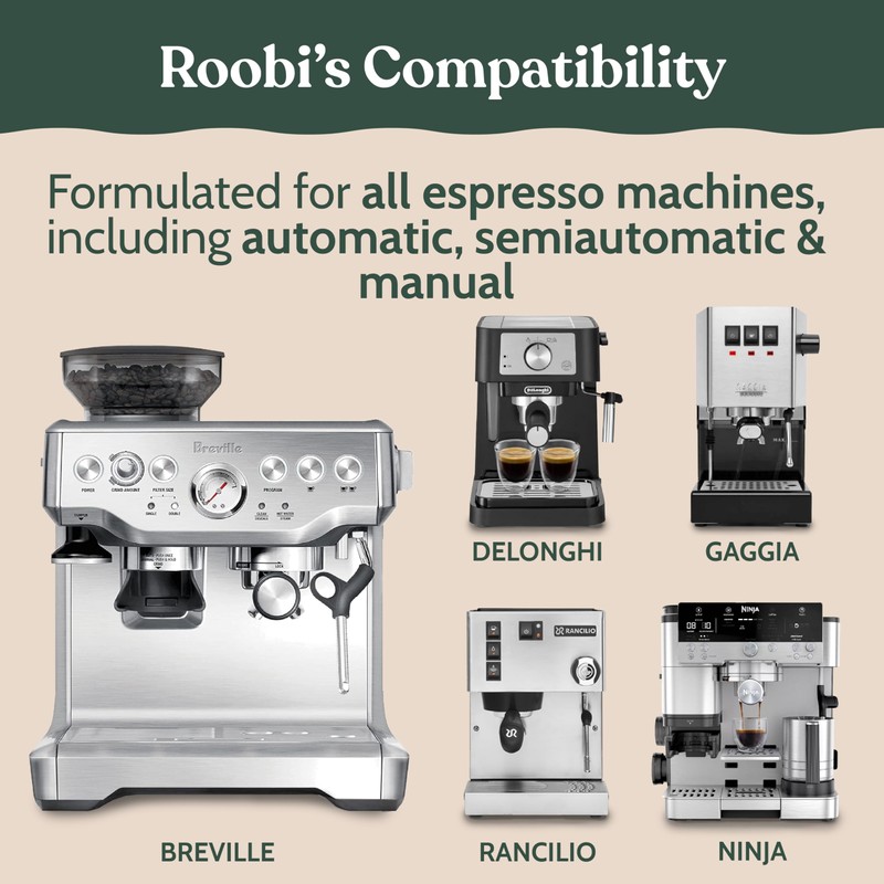Roobi Espresso Machine Cleaning Tablets. Universal Espresso Machine Cleaner Tabs.