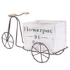 Bike Flower Pot Bicycle Planter Wooden Flower Box Tricycle Plant