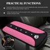 FSTURIOS Bling Leather Car Center Console Cover, 12.6"×7.5" Crystal Anti-Scratch