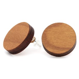 NaturSchatulle wooden jewellery wooden earrings, real wood ear studs, wood 925 sterling silver, wood earrings, women's natural earrings., Silver