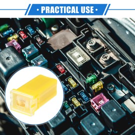 X AUTOHAUX 6pcs Standard Box Shaped Fuse 60 Amp, Universal for Car Truck Yellow