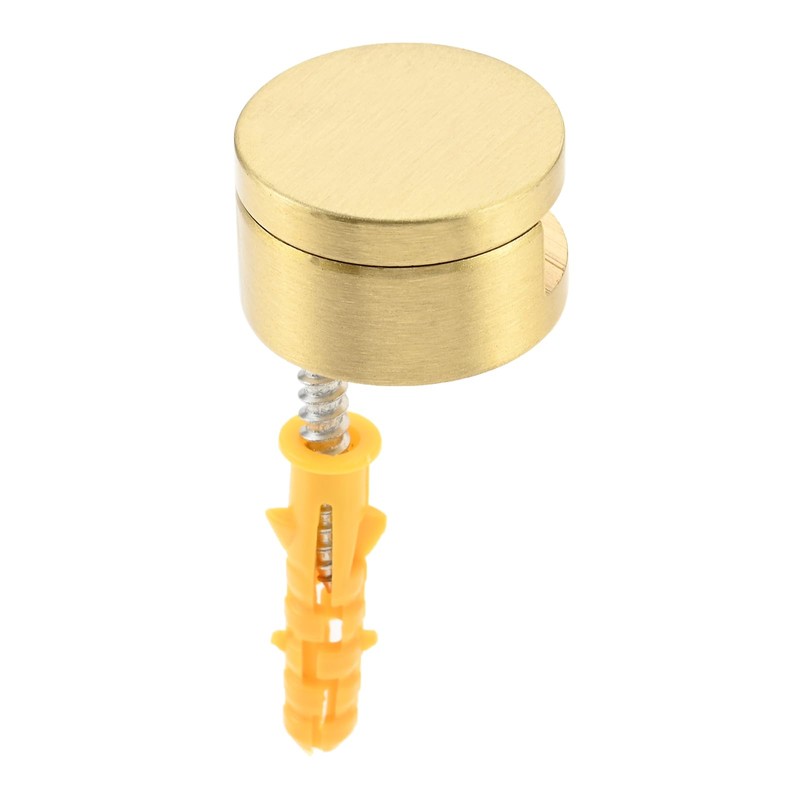 Mirror Clips, Thick Glass Clamps Wall-Mounted Mirrors Bracket Gold Pure