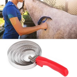 Livestock Itching Brush,Horse Itching Brush,Stainless Steel Horse Brush Horse Comb Soft Horse Curry Comb with Touch Grip Reversible Stainless Steel Curry Comb Grooming Horse Dog Goat Cow Donkey Brush Supplies