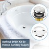 Woosuke Tub Stopper Bathtub Drain Kit, Silver Universal Bathtub Overflow