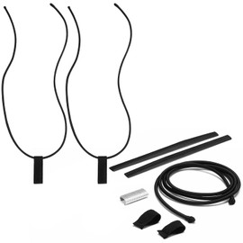 Arrowbash 2 cuerdas elásticas de repuesto para wakeboard con lengüeta de tracción, cuerda elástica negra de choque, Wakeboard, piezas de estante de torre para wakesurf, tabla de surf, esquí, rodillera
