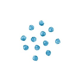 8mm Faceted Plastic Beads Transparent Turquoise Bulk 1,000 Pieces