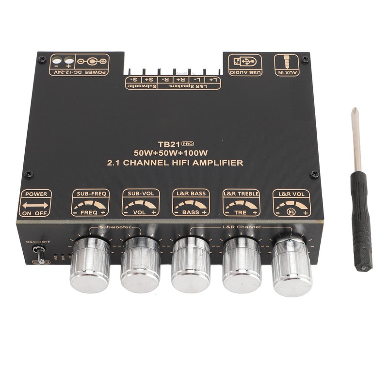 2.1 Channel Bluetooth Power Amplifier Board 50Wx2 Plus 100W Interference