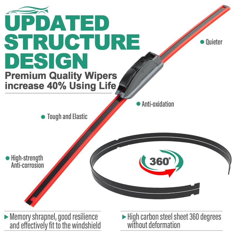 Windshield Wiper Blades,Car Wipers Blade 26X16 Inch with Premium Rubber