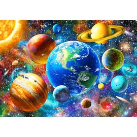 Puzzles for Adults 1000 Pieces - Solar System Jigsaw Puzzles 1000 Pieces, Colorful Planets Outer Space Exploration Puzzle,Impossible Hard Difficult Challenging Universe Puzzle for Family and Friends