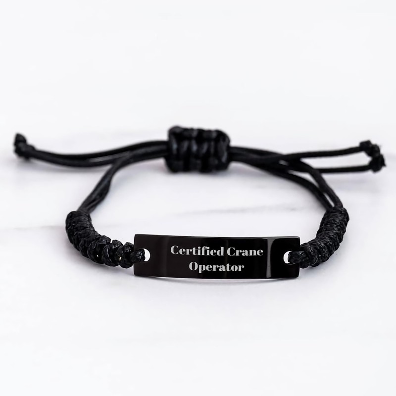 Crane Operator Certified Rope Bracelet Birthday Unique Gift for Men