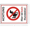 Facaii Achtung hier ist kein Hundeklo Sign Made of Sturdy