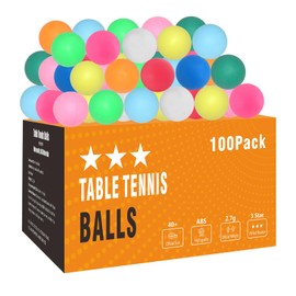 meizhouer Ping Pong Balls Bulk: 100 Pack 3 Star Colored Table Tennis Balls for Outdoor Practice Yard Beer Party Kids Game Cat Toys (Pack of 100 - Multicolour)