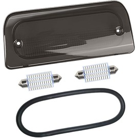 3rd Third Brake Light Lens Smoked Cover with Seal Gasket Extended Cab Only Compatible with 1994-2003 Chevy S10 GMC Sonoma 1997-2000 Isuzu Hombre High Mount Stop Lamp Assembly