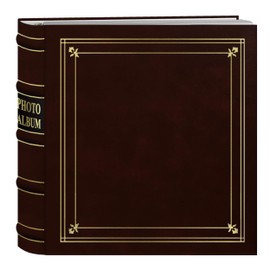 Pioneer Photo Albums 200-Pocket Ring Bound Burgundy Bonded Leather with Gold Accents Cover Photo Album for 4 x 6-Inch Prints