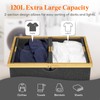 Lifewit 120L Double Laundry Hamper with Lid, Extra Large Bamboo