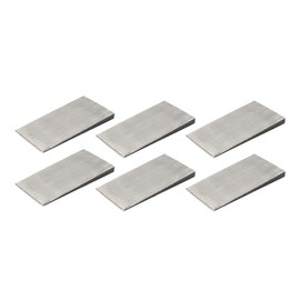 Steel Flange Wedge, Beveled Washers Right Angle Wedges, Triangle Metal Shims, Steel Silvery Spreading Triangle Wedges, Metal Shims for Welding Machines lathes Workshop Factory (6, 4" x 2")
