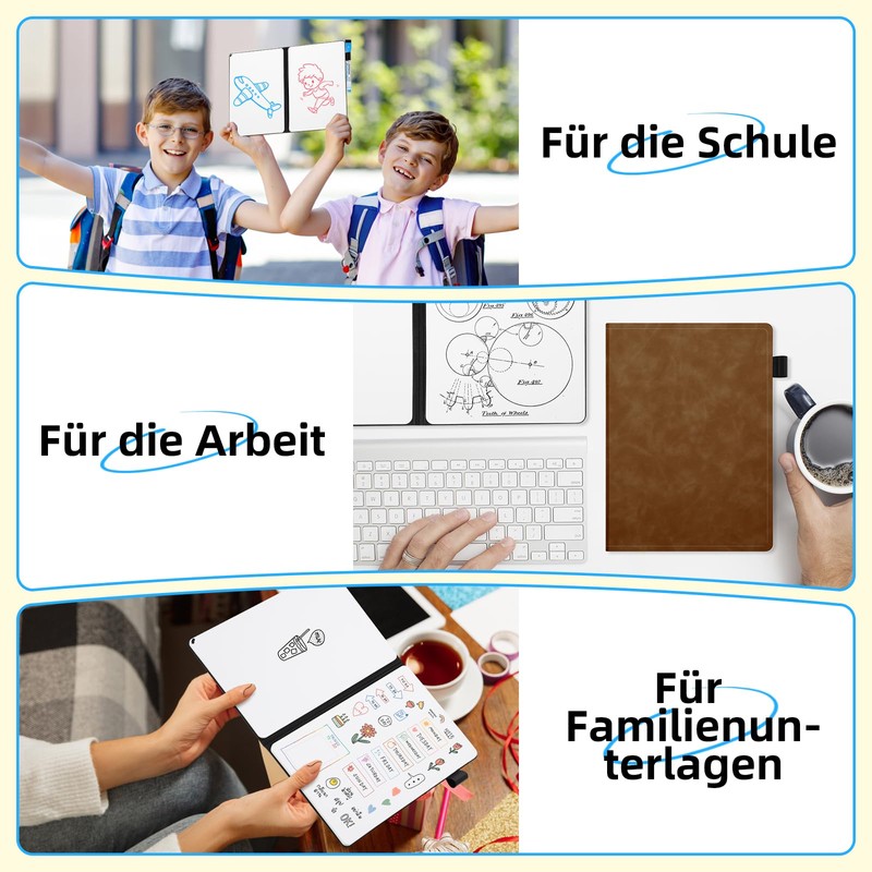 AGM A5 Mini Whiteboard, Small Whiteboard, Portable Writing Board with