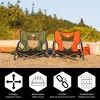 Cascade Mountain Tech Camping Chair - Low Profile Polyester Folding