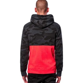 Alpinestars 1213-51050-1816-L: Camo Block Hoodie Char Htr/Wrm Rd Lg