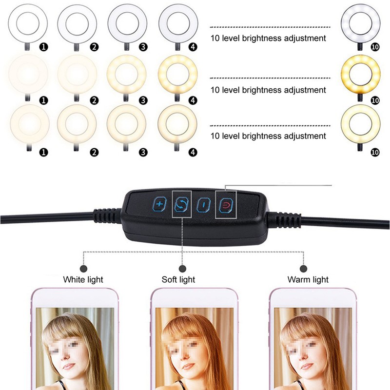 Folding LED Light High Brightness Tattoo Lamp Adjustable Clip On