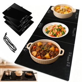 3-in-1 Modular Electric Food Warming Tray, 36 in x 16 in Black Glass Tray, 450W Food Warmer, Independent Zone Control, 10 Temp Settings, 6H Timer & Child Lock for Buffets, Parties & Catering