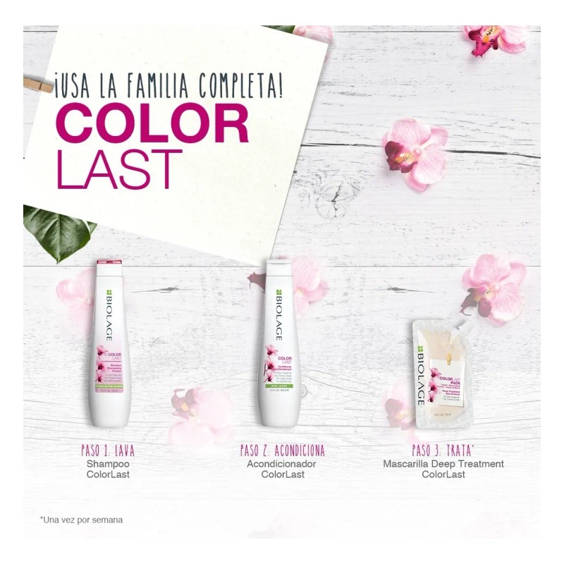 Shampoo Biolage Vegano Para Cabello Teñido Colorlast 1l