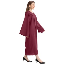 Grad HAGO Unisex Matte Choir Robe for Church baptism robes for water baptism,Graduation Gown Judge Pastor Robes, Maroon, 51