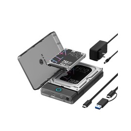 ICY Box Spade Base 388 (2.5/3.5 SATA SSD/HDD Enclosure), USB 3.2 Gen 1 Type-C, 5 Gbps, UASP, Tool-free, up to 30 TB Drive Capacity, IB-388-CU3