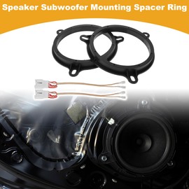 Partuto Speaker Spacer Ring Tweeter Speaker Spacer Adapter Car for Mazda CX-5 2013-2022 Rear Doors ABS Black with Audio Wiring Harness Waterproof
