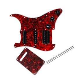 Alnicov Surfing Loaded Prewired Pickguard Guard Plate With SSH Pickup For Electric Guitar,Red Pearl