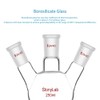 StonyLab 250ml Glass 3 Neck Round Bottom Flask RBF, with