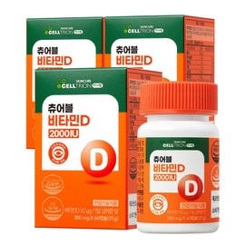Inner Lab Chewable Vitamin D 2000IU, 60 tablets, 3 units / 이너랩 츄어블 비타민D 2000IU, 60정, 3개