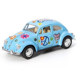 Easy Toys Model Car Compatible with Hippie Volkswagen Classic Beetle Scale Toy Car with Opening Doors Car Model (Sky Blue)