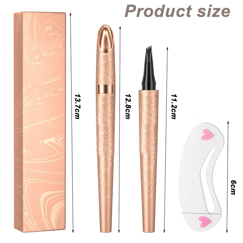 DHWEKU Eyebrow Pencil with Fork Tip, Smudge-proof Waterproof Liquid Eyebrow