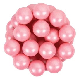 Bayside Candy 1" Large Gumballs - Colored Gumball Collection - Gumball Machine - Shimmer and Solid Colors (Shimmer Light Pink/Pearl Pink Gumballs 1" Large, 5LB)