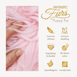 kullaloo Rust Faux Fur Fabric | Acrylic-free, Solid Long Pile Fake Fur Fabric for Crafts, Gnomes, Sewing Plushies, Home Textiles, Costumes, Apparel | 39.5" x 19.5" | Fantastic Furs FUZZY FUR