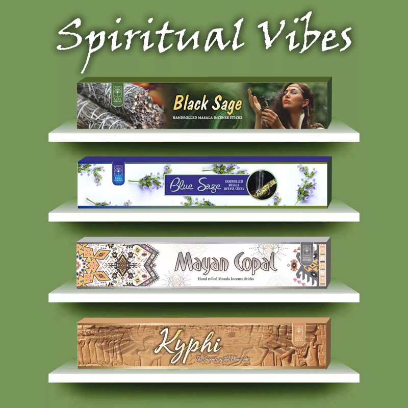 Soul Sticks SPIRITUAL VIBES Hand-Rolled Incense Sticks Variety 4 Pack